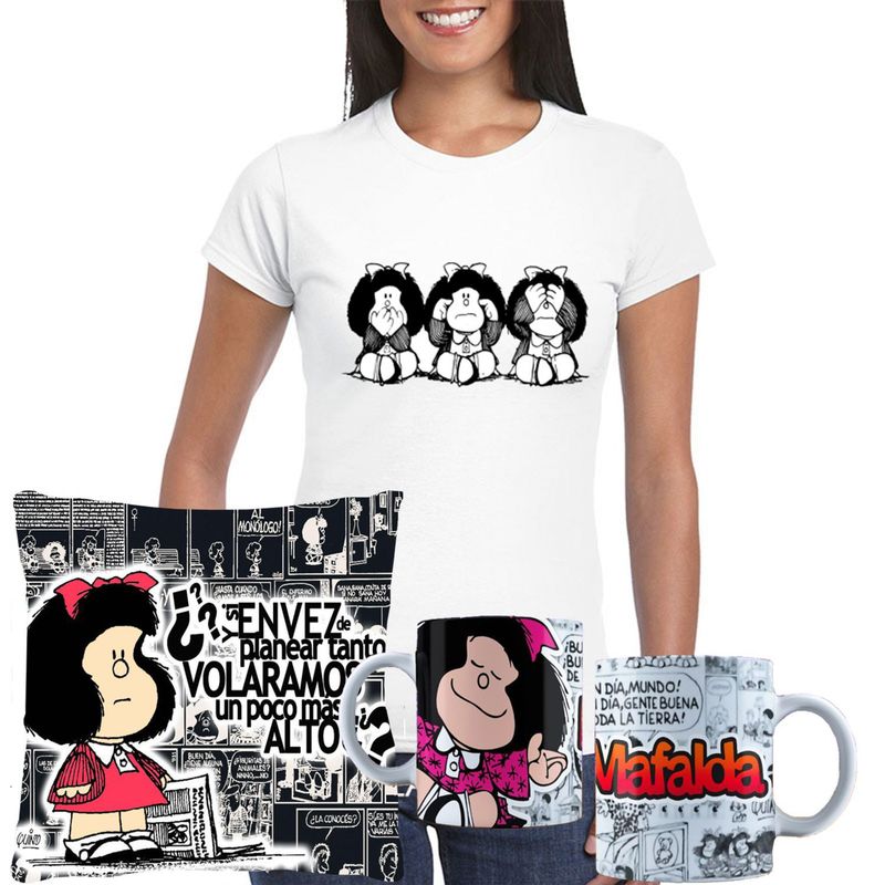 GENERICO - Pack regalo mafalda -  unisex blanco