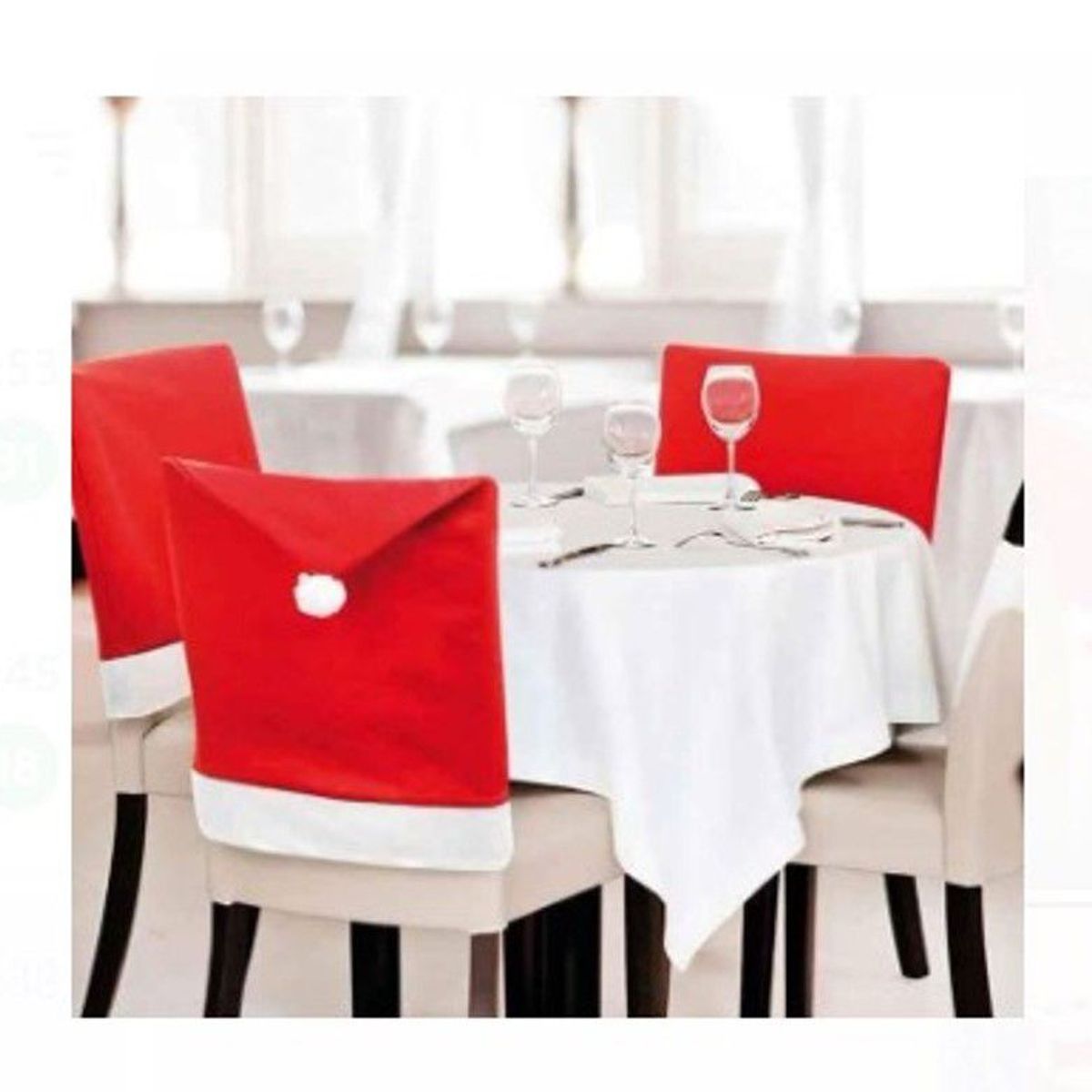 GENERICO - Fundas de Sillas para Navidad 6 UN. De Calidad