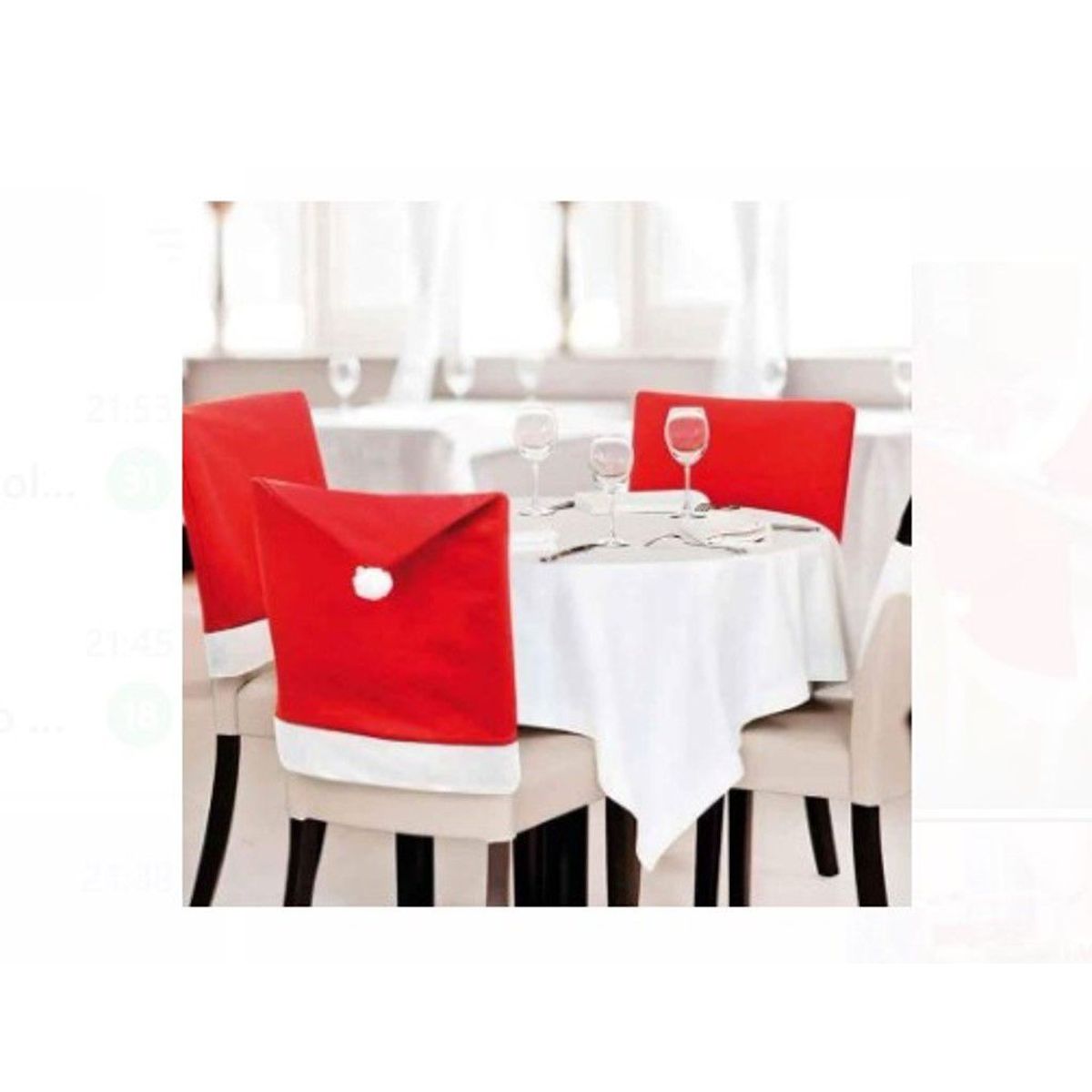 GENERICO - Fundas de Sillas para Navidad 6 UN. De Calidad