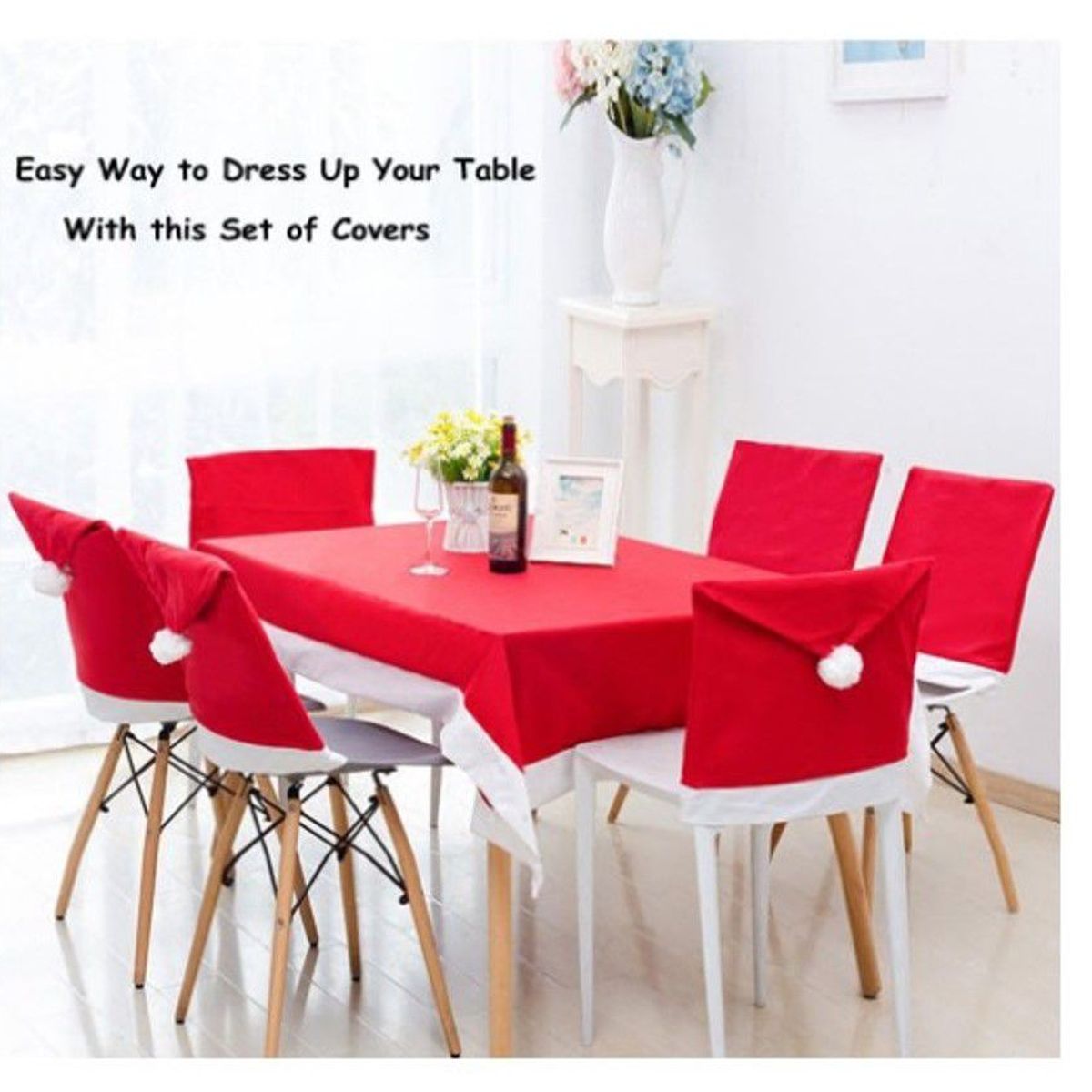 GENERICO - Fundas para sillas de comedor de Navidad elegante