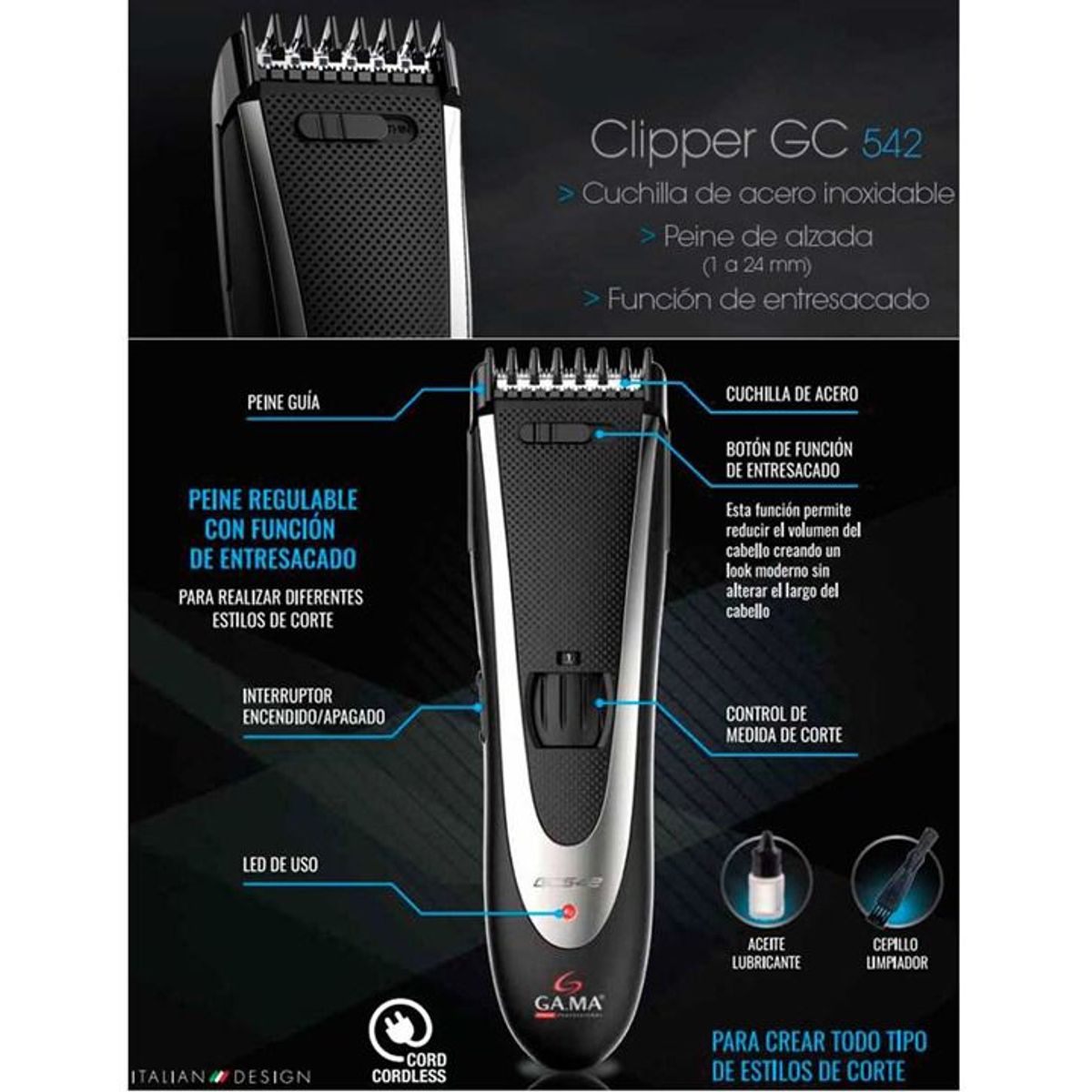 Gama - Cortadora de Cabello Gama GC542