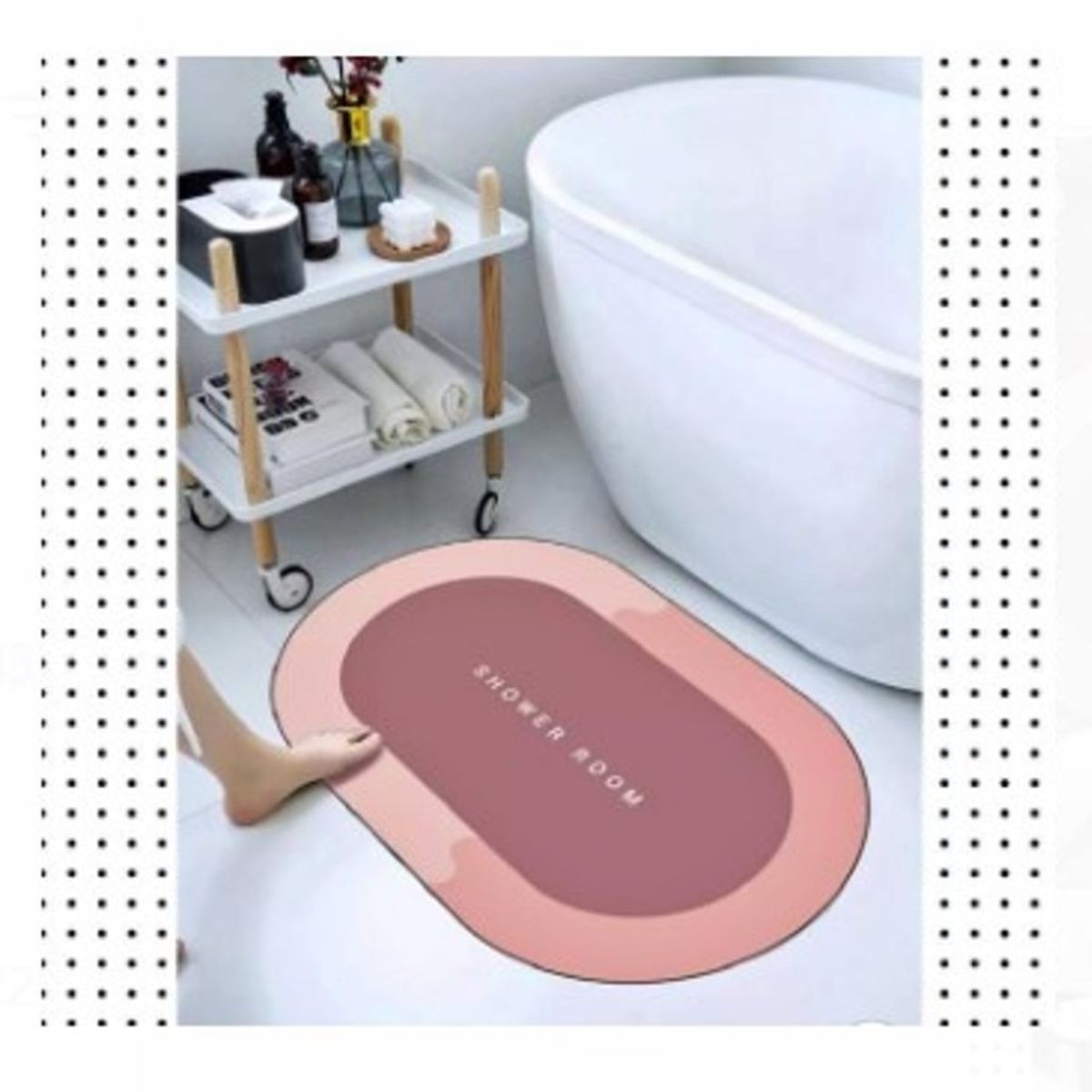 GENERICO - Alfombra de baño tapete absorbente para ducha anti deslizante