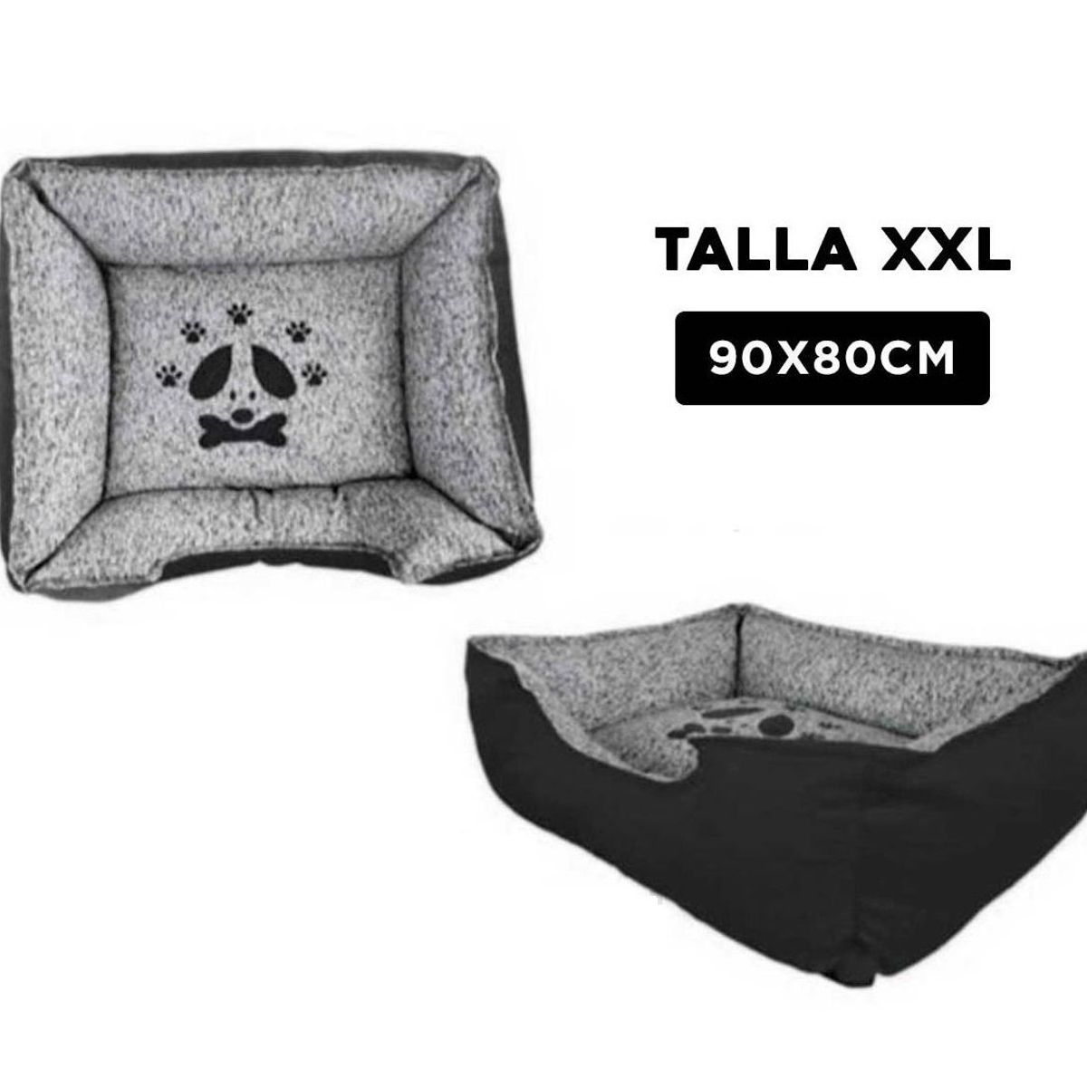 GENERICO - Cama para Perro Negro Talla XXL