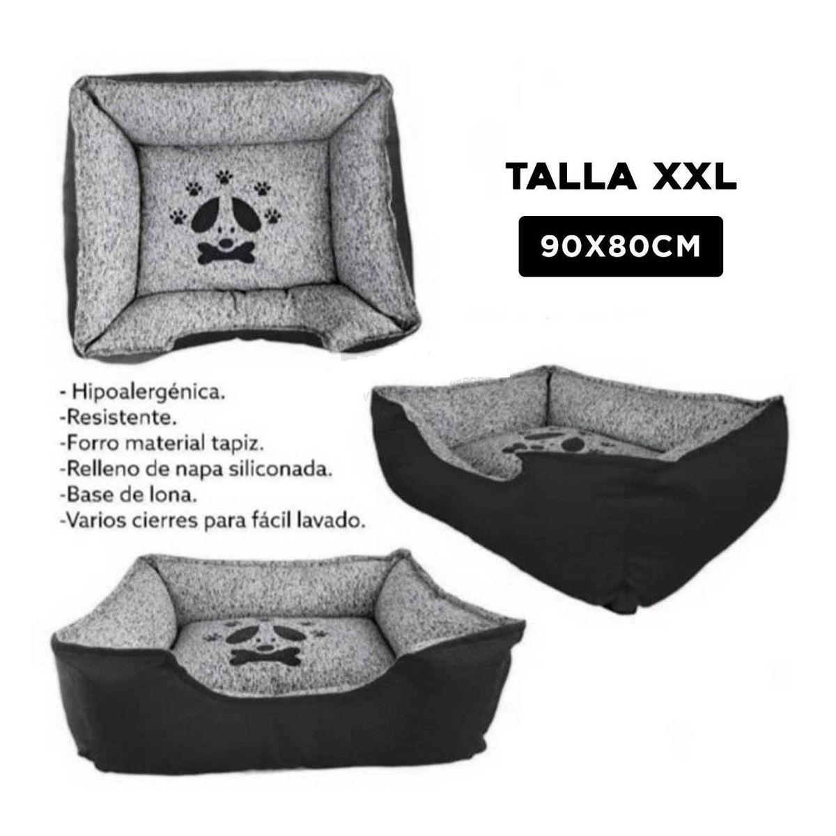 GENERICO - Cama Premium Negro Talla XXL