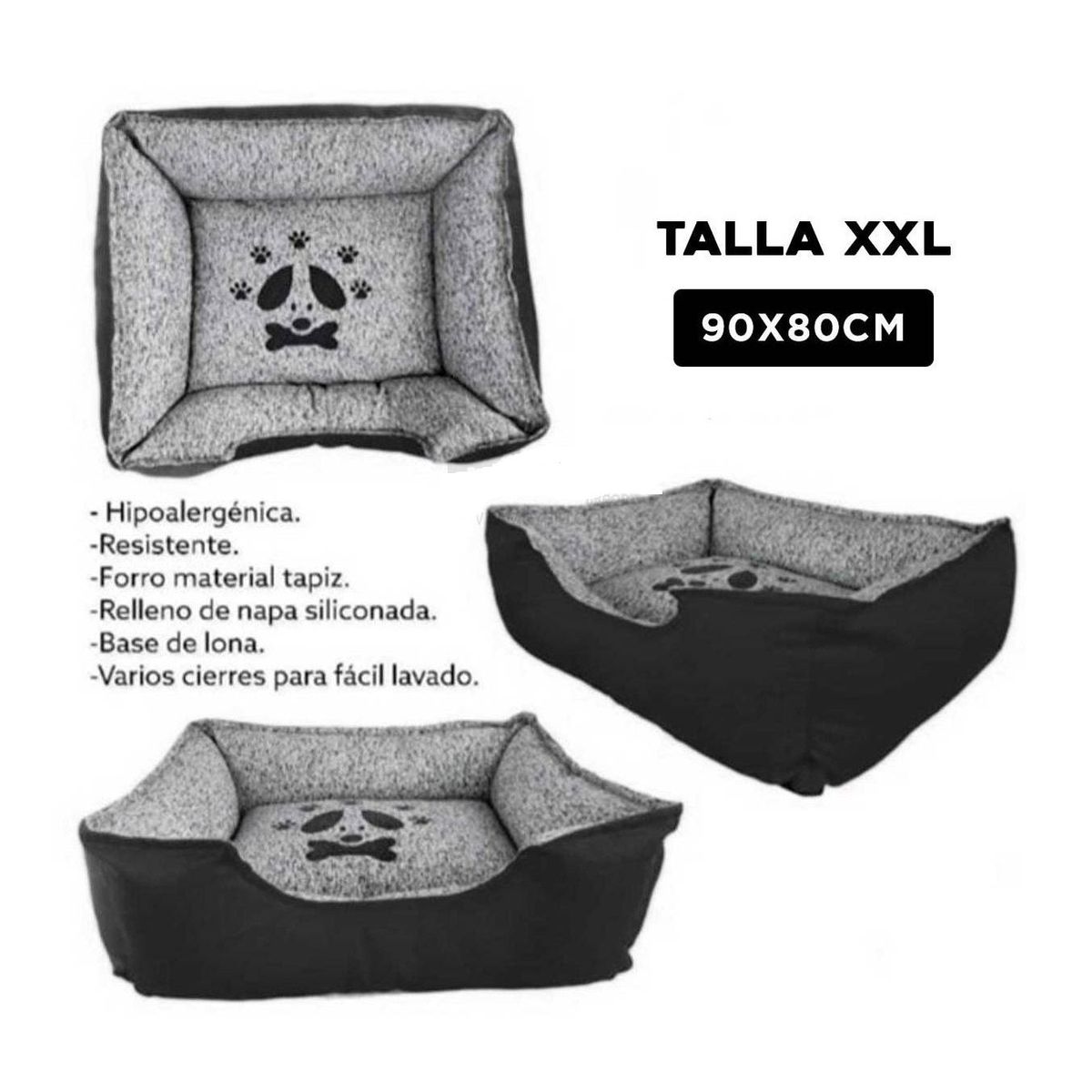 GENERICO - Cama Premium Negro Talla XXL