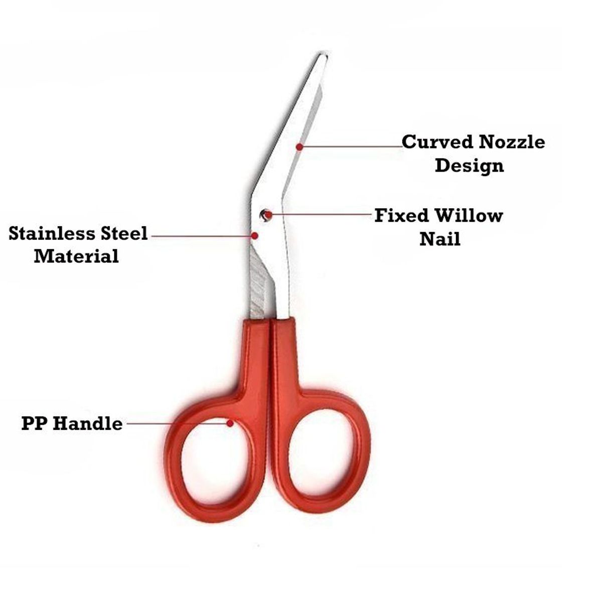 GENERICO - Tijera multifunción para gasa primeros auxilios 12 cm