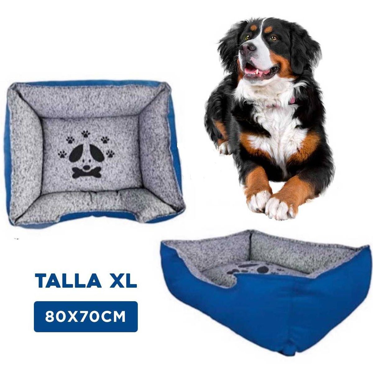 GENERICO - Colchoneta Premium para Pet Azul Talla XL