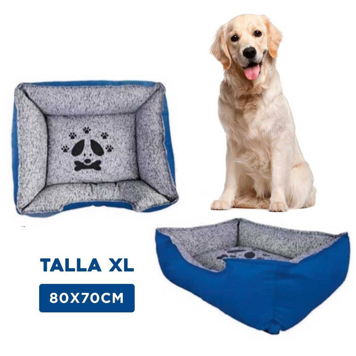 GENERICO - Cama de Invierno para Perro Azul Talla XL
