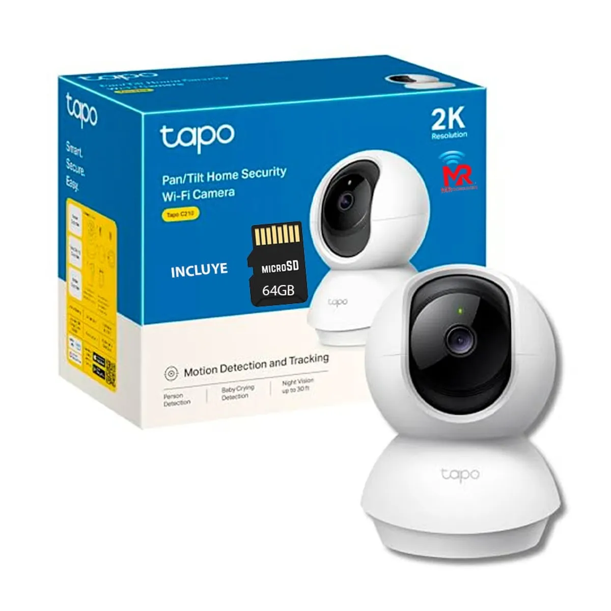 TP LINK - Tapo C210 Camara Smart Wifi 2k 3mp  Memoria 64gb