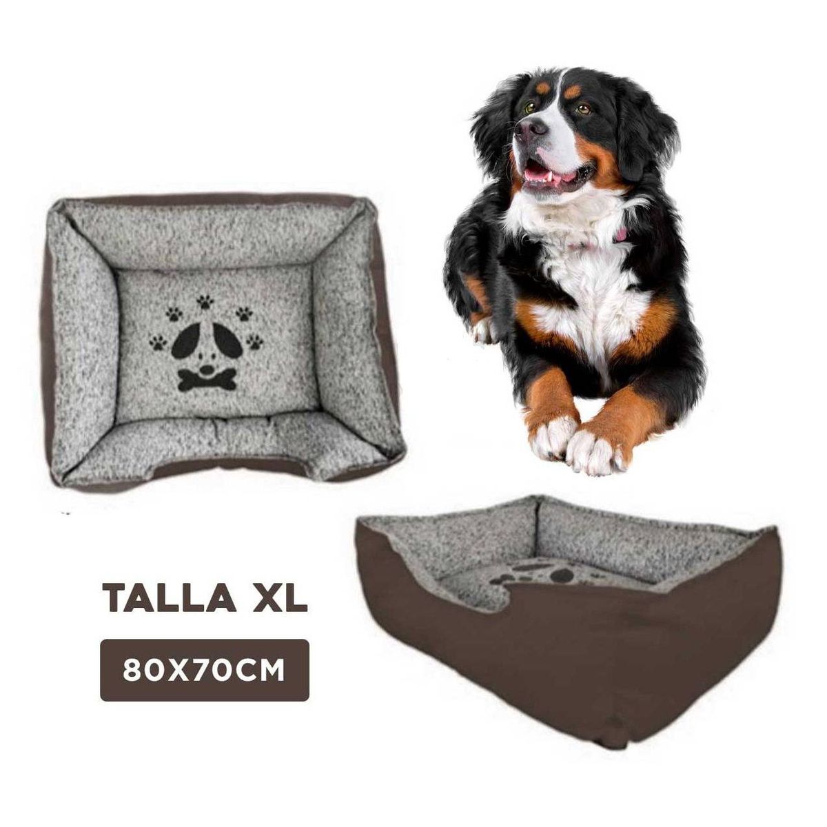 GENERICO - Colchoneta Premium para Pet Marron Talla XL