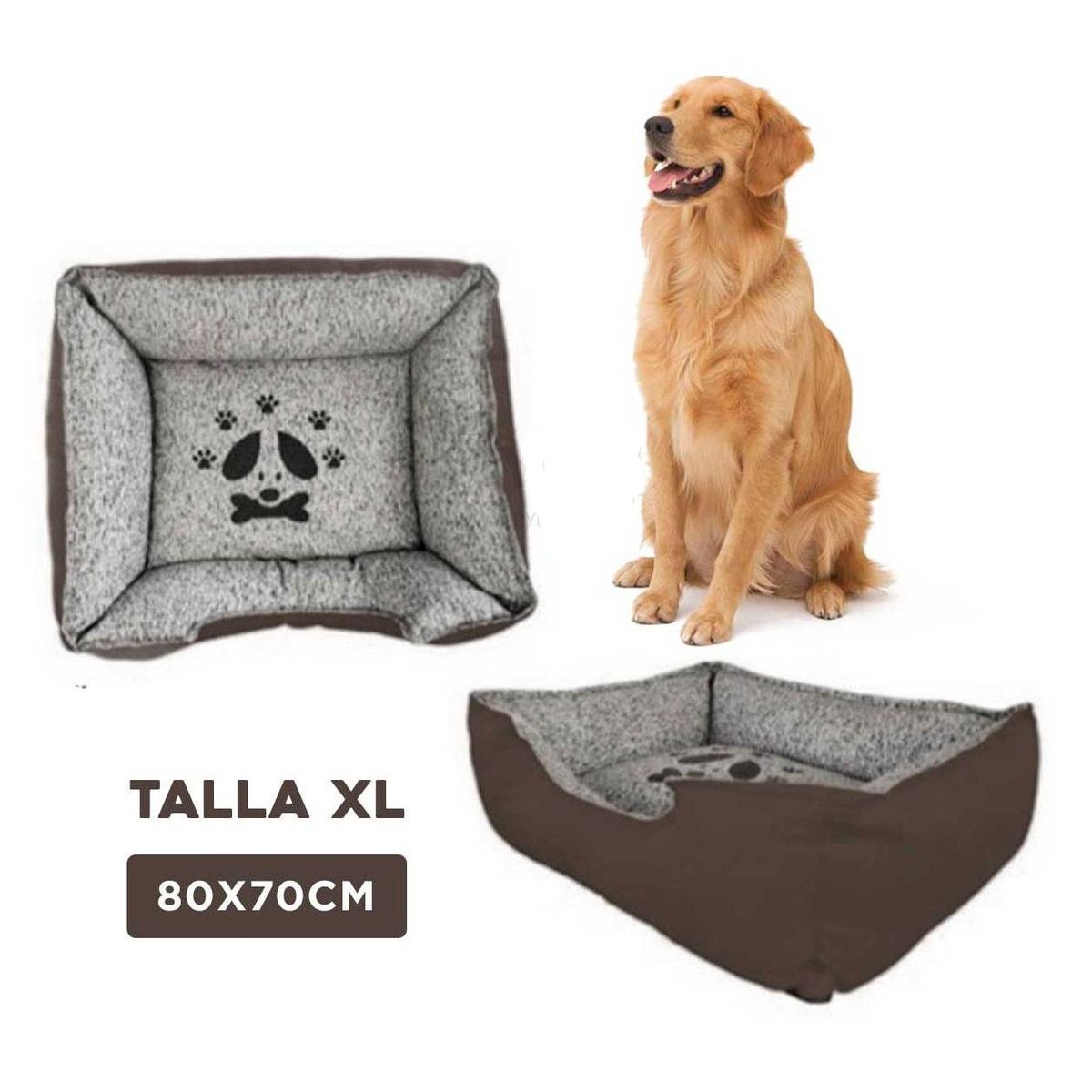 GENERICO - Cama de Invierno Pet Marron Talla XL