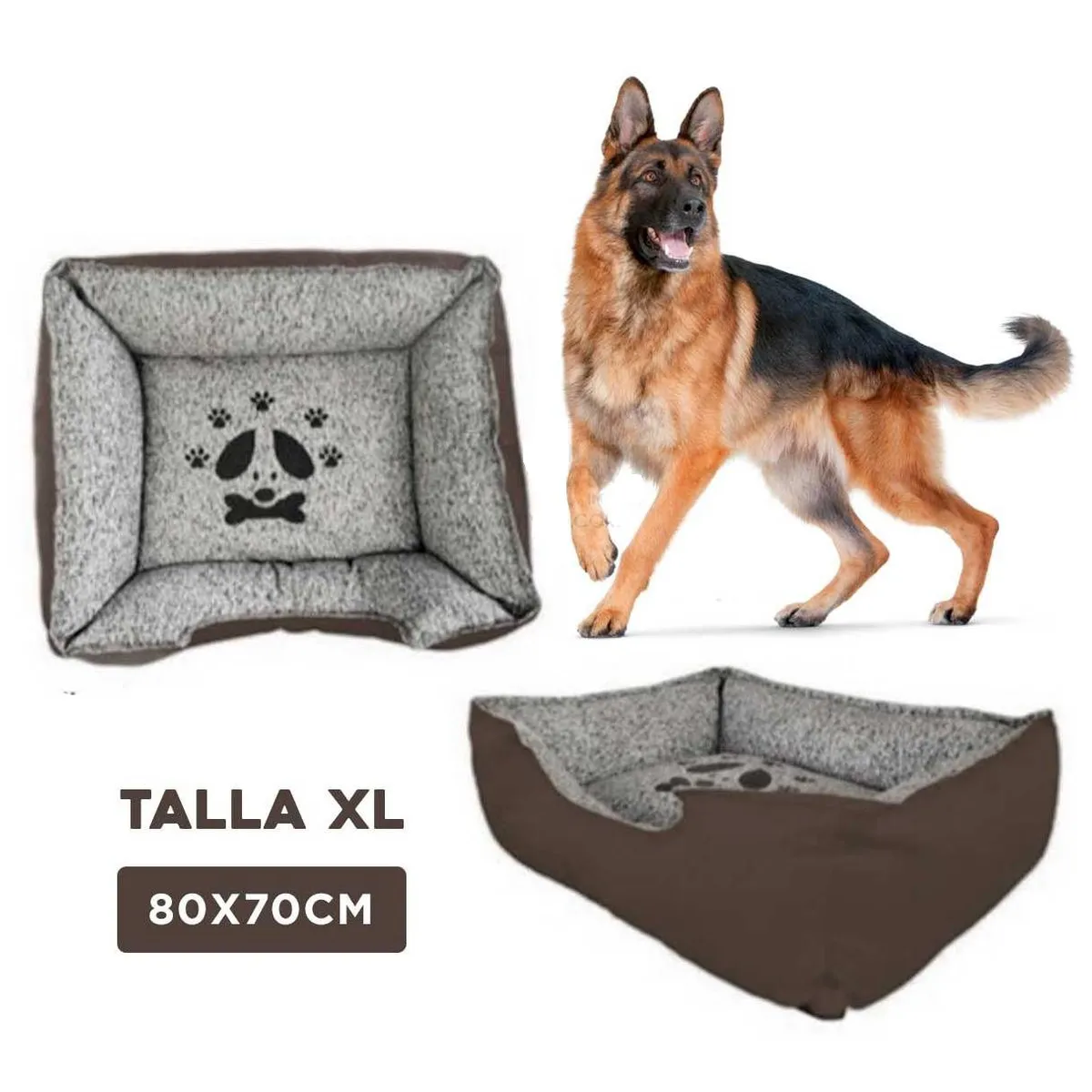 GENERICO - Cama de Invierno para Perro Marron Talla XL