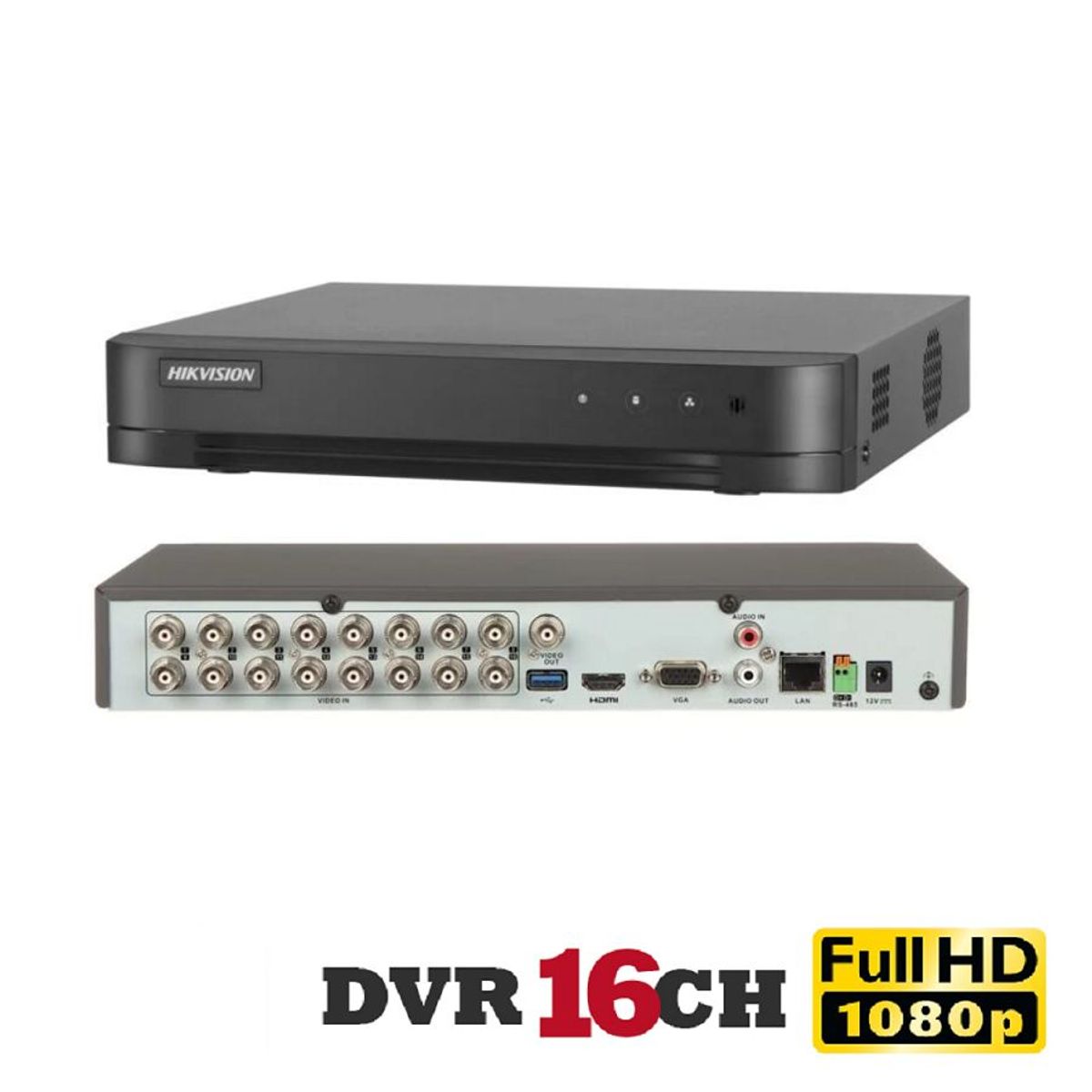 HIKVISION - DVR 16CH ACUSENSE 1080P HDMI 2HDD HIKVISION