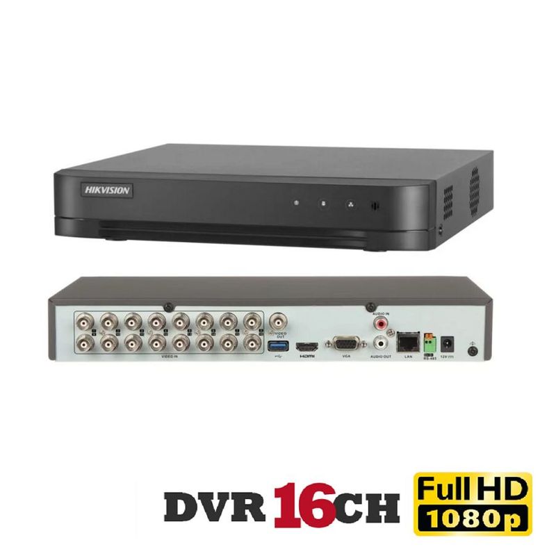 HIKVISION - DVR 16CH ACUSENSE 1080P HDMI 2HDD HIKVISION