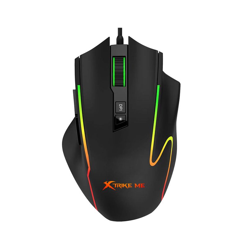 XTRIKE ME - Mouse Gamer RGB 9 Botones programables 12800 DPI Xtrike Me GM-518