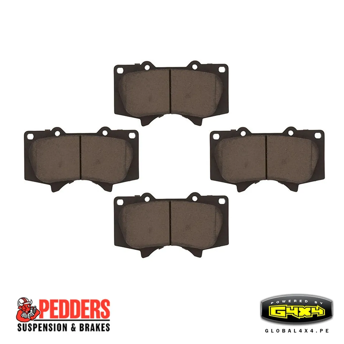 POWERED BY G4X4 GLOBAL 4 X 4 PE - Pastillas de frenos delant Hilux Fortuner FJ Prado 4Runner