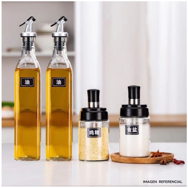 INSPIRA - Set Dispensador de Aceite y Condimenteros Especieros