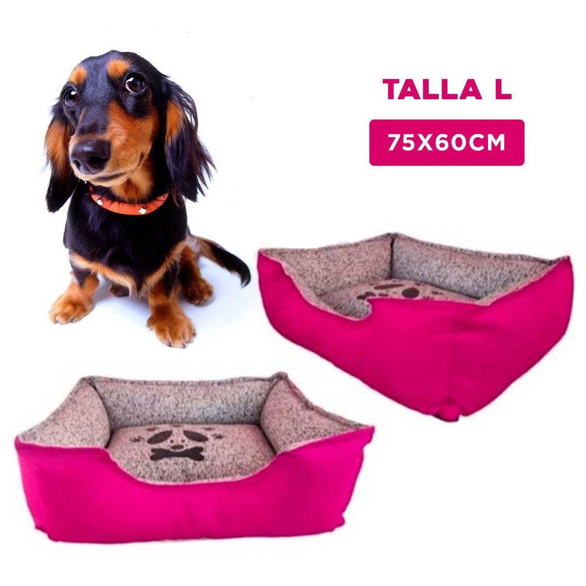 GENERICO - Colchoneta Premium Pet Fucsia Talla L