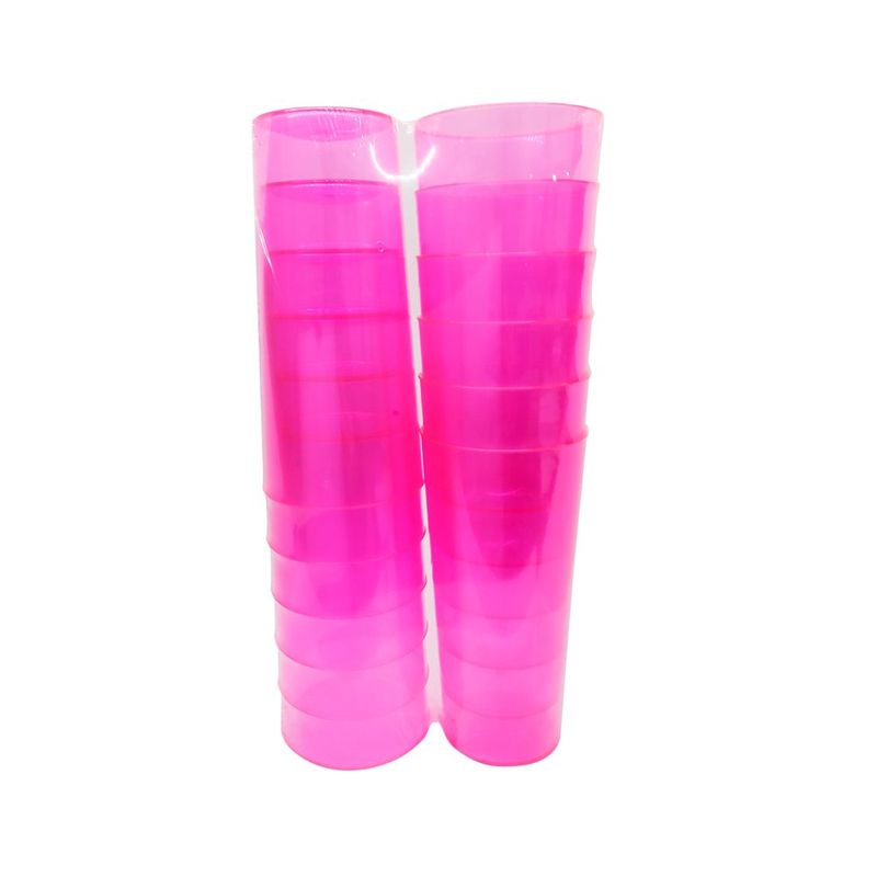 BLUE BOX - VASOS RECTO 12 OZ - PACK X 12 - FUCSIA TRASLÚCIDO