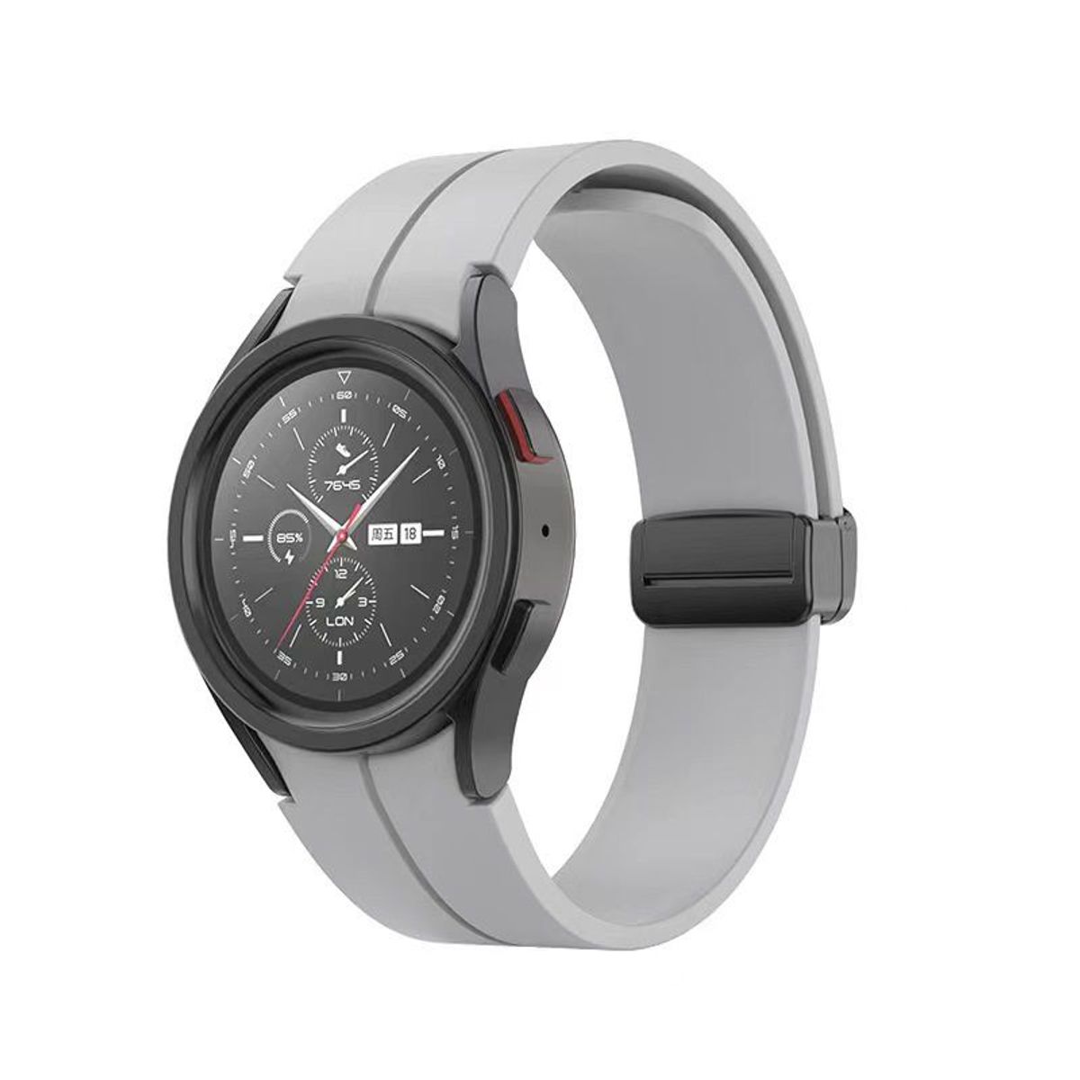 GENERICO - Correa Silicona Iman para Samsung Watch 4 / 4 Classic - Gris