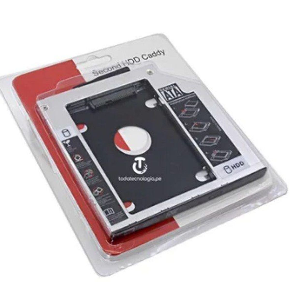 GENERICO - Adaptador para Disco duro solido SSD Laptop  Caddy 9.5mm
