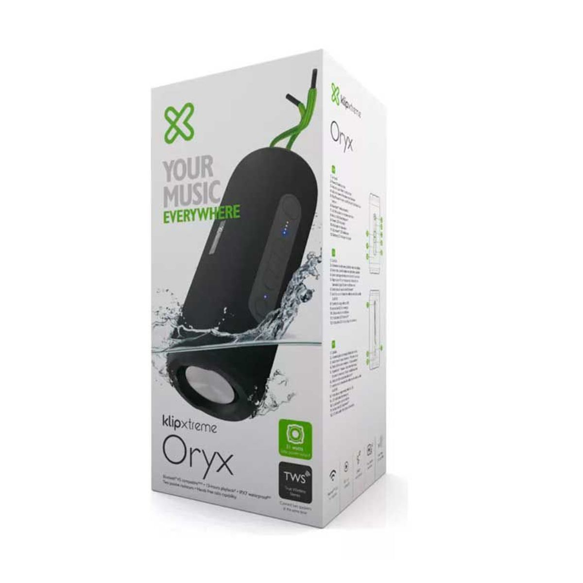 KLIP XTREME - Parlante Bluetooth Klip Xtreme Oryx KBS-600 calidad de sonido Portátil