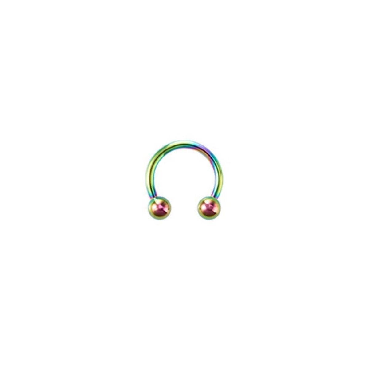 GENERICO - Piercing multicolor para septum smiley labret lóbulo 8mm