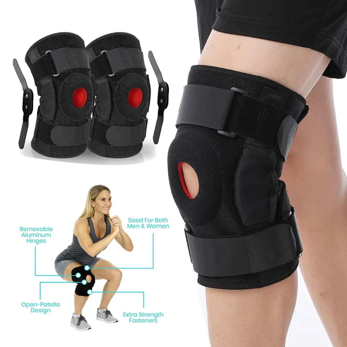 GENERICO - Rodillera Metálica Ajustable Protector De Rótula.