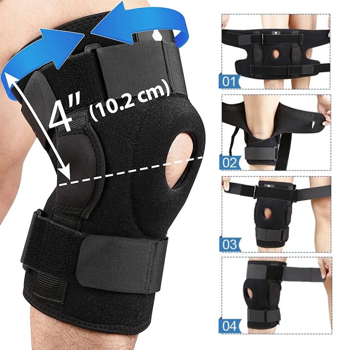 GENERICO - Rodillera Metálica Ajustable Protector De Rótula.