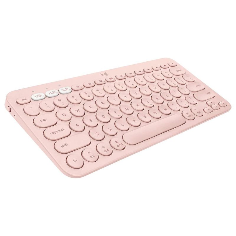 LOGITECH - Logitech K380 Teclado Multidispositivo Inalámbrico Bluetooth - Rosado