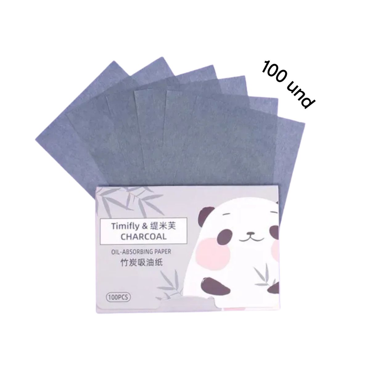 GENERICO - Papel absorbente para el rostro Carbón 100 und