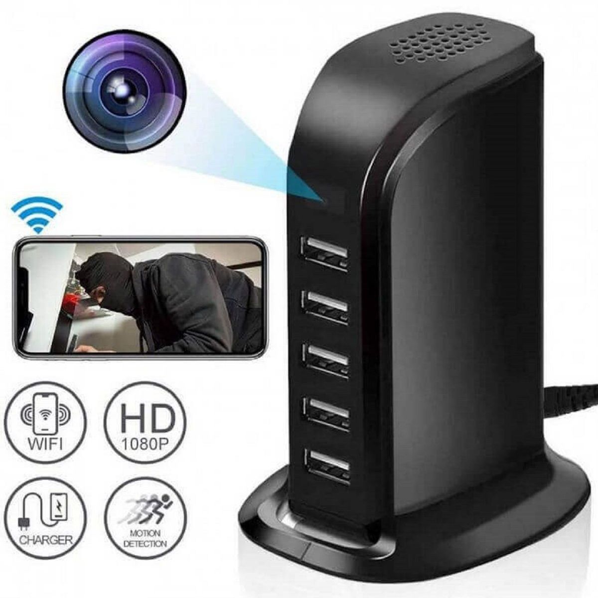 OEM - Cargador Espia Multiple Full Hd Wi FI