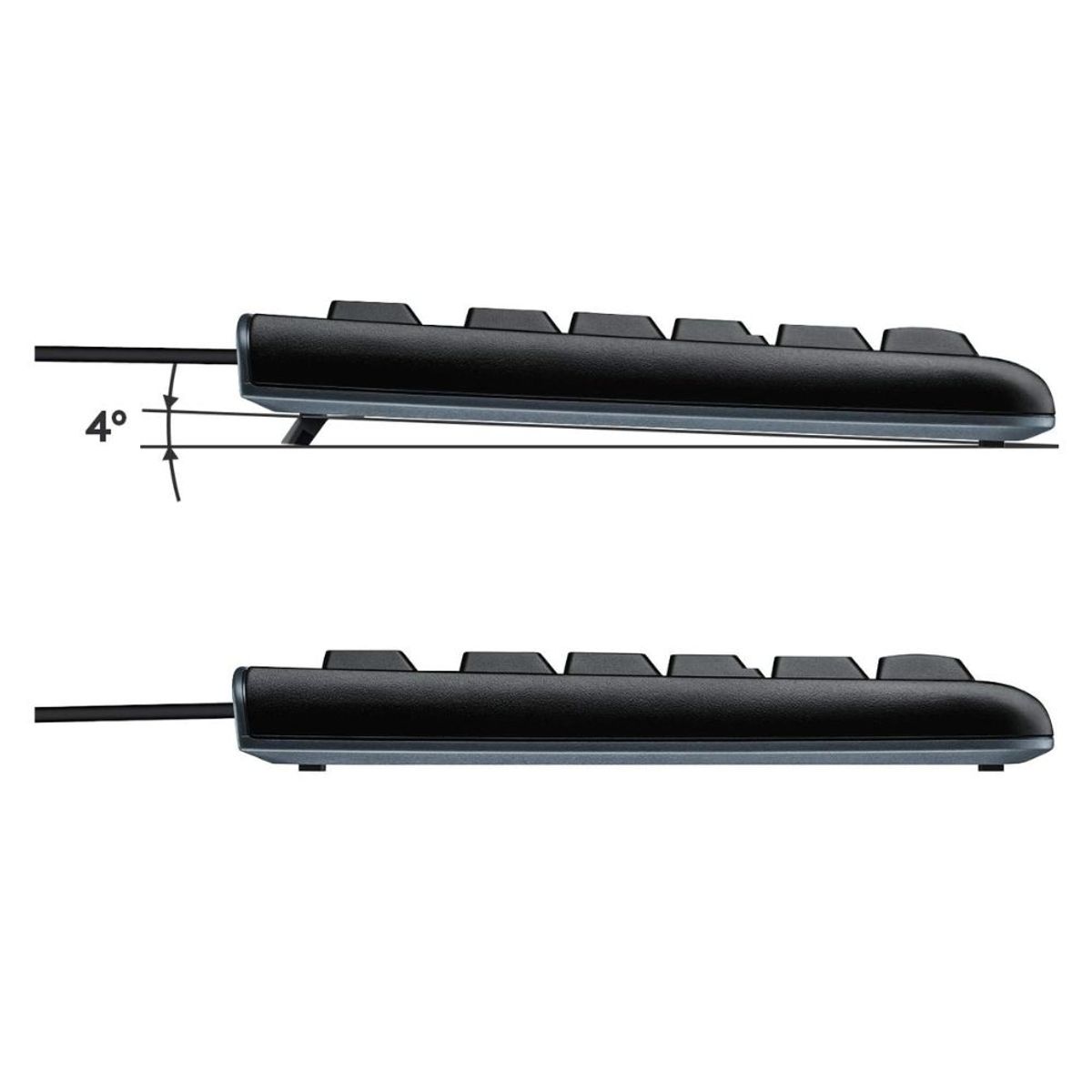 LOGITECH - Logitech K120 Teclado Ergonómico ConexiónUSB Resistente a Salpicaduras