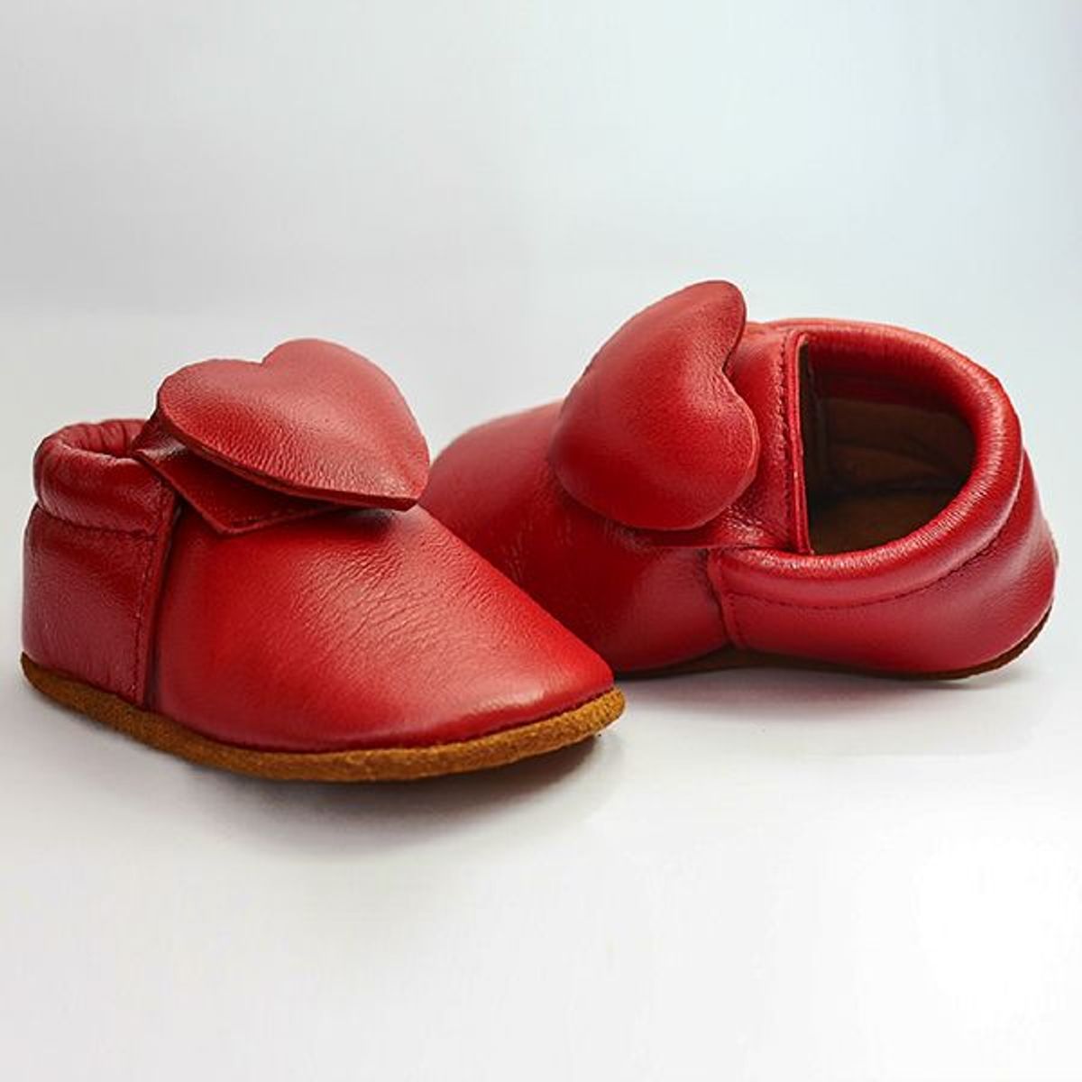 TINY MOCS - CALZADO PARA NIÑA BEBE TINY MOCS RESPETUOSOS CUERO BABY ROJO