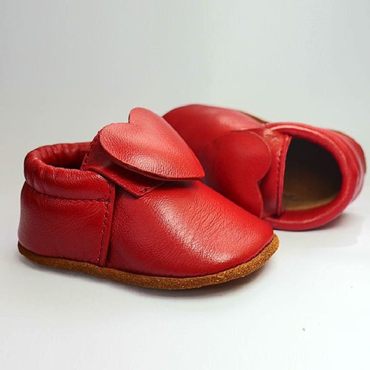 TINY MOCS - CALZADO PARA NIÑA BEBE TINY MOCS RESPETUOSOS CUERO BABY ROJO