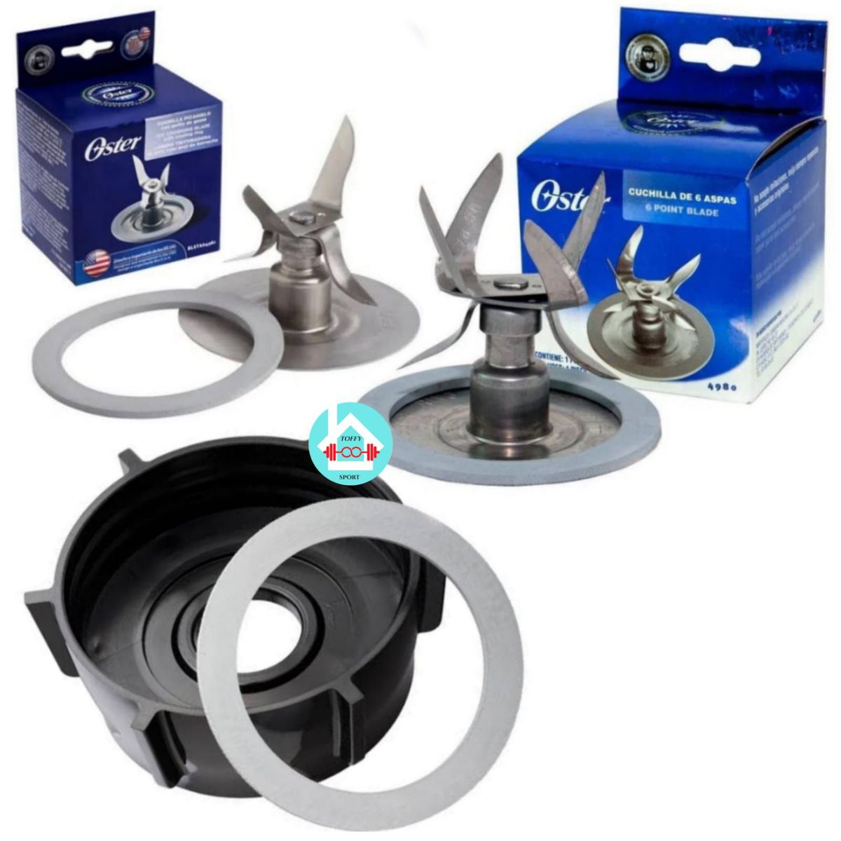 OSTER - Kit cuchilla Oster de 6 aspas y 4 aspas +rosca