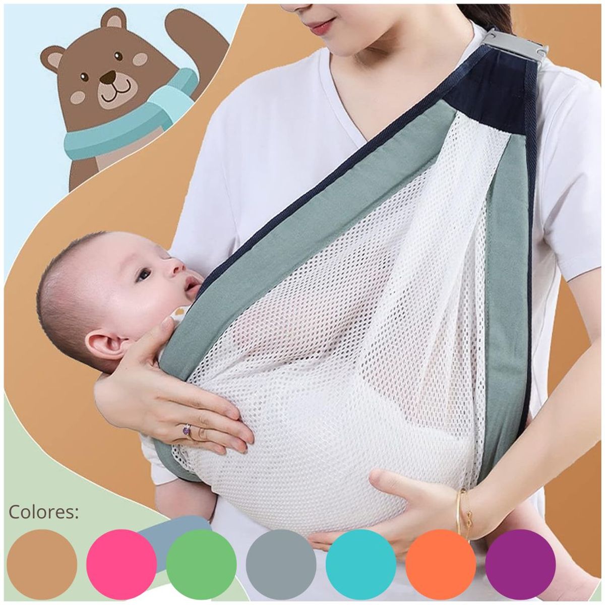 INSPIRA MARKET - Portabebés portátil para recién nacidos bebés y niños pequeños