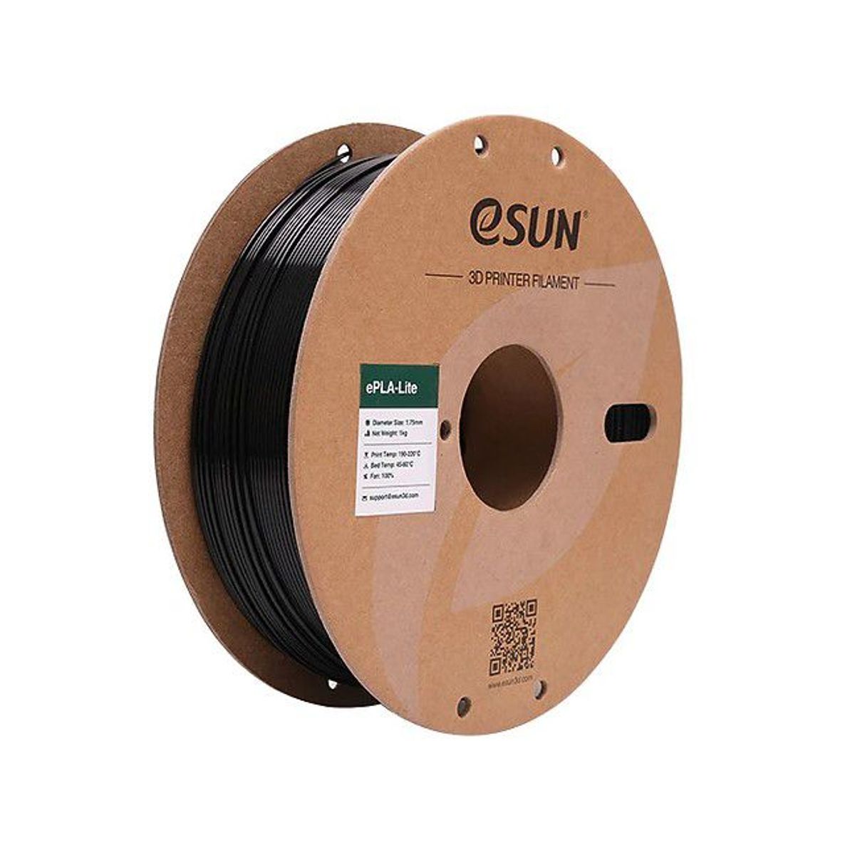 ESUN - Filamento 3D ePLA-Lite 175mm 1Kg Esun Negro