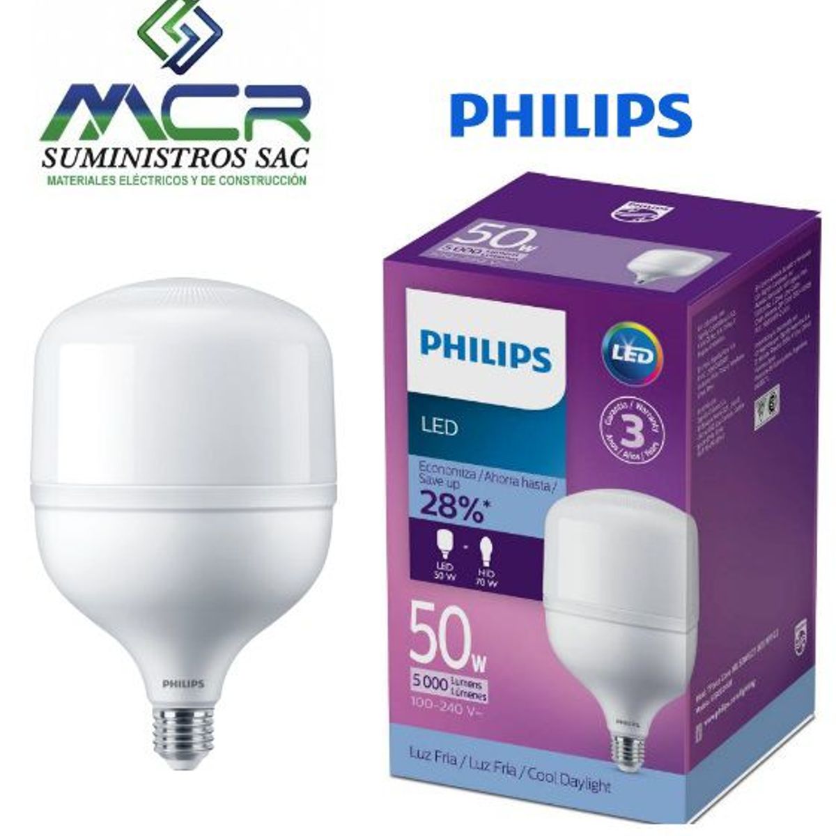 PHILIPS - Foco LED TrueForce 50W Luz Fría 5000lm philips
