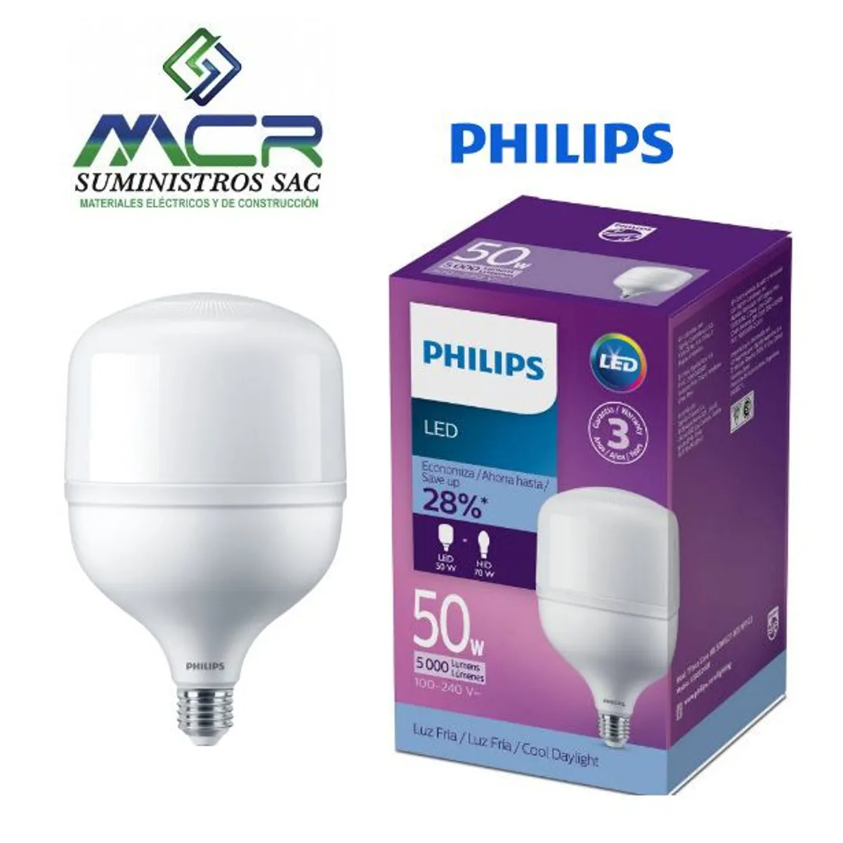 PHILIPS - Foco LED TrueForce 50W Luz Fría 5000lm philips