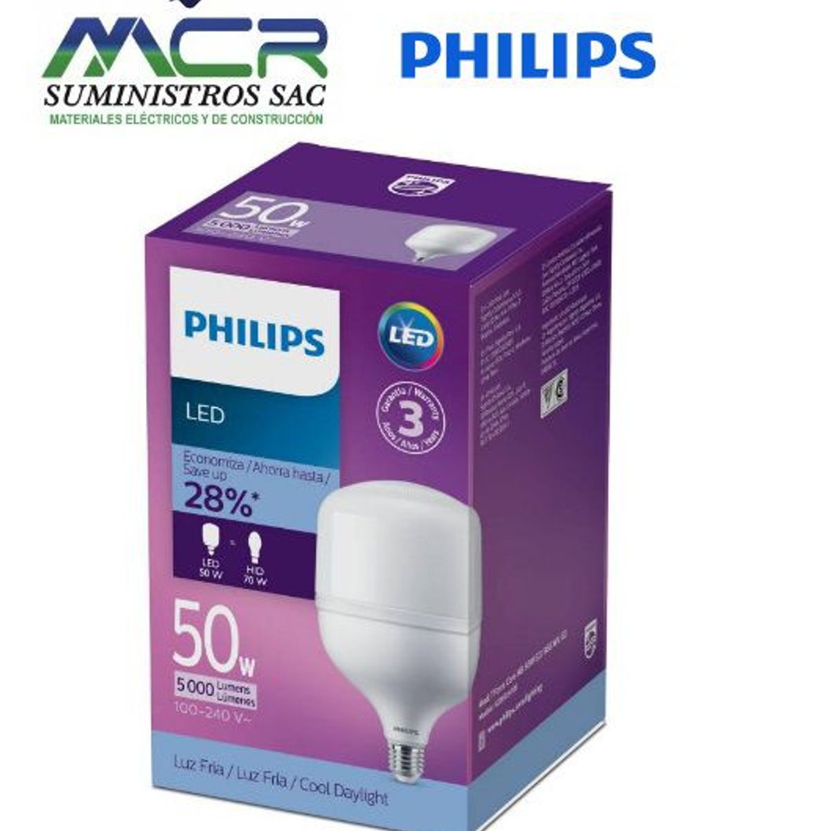 PHILIPS - Foco LED TrueForce 50W Luz Fría 5000lm philips