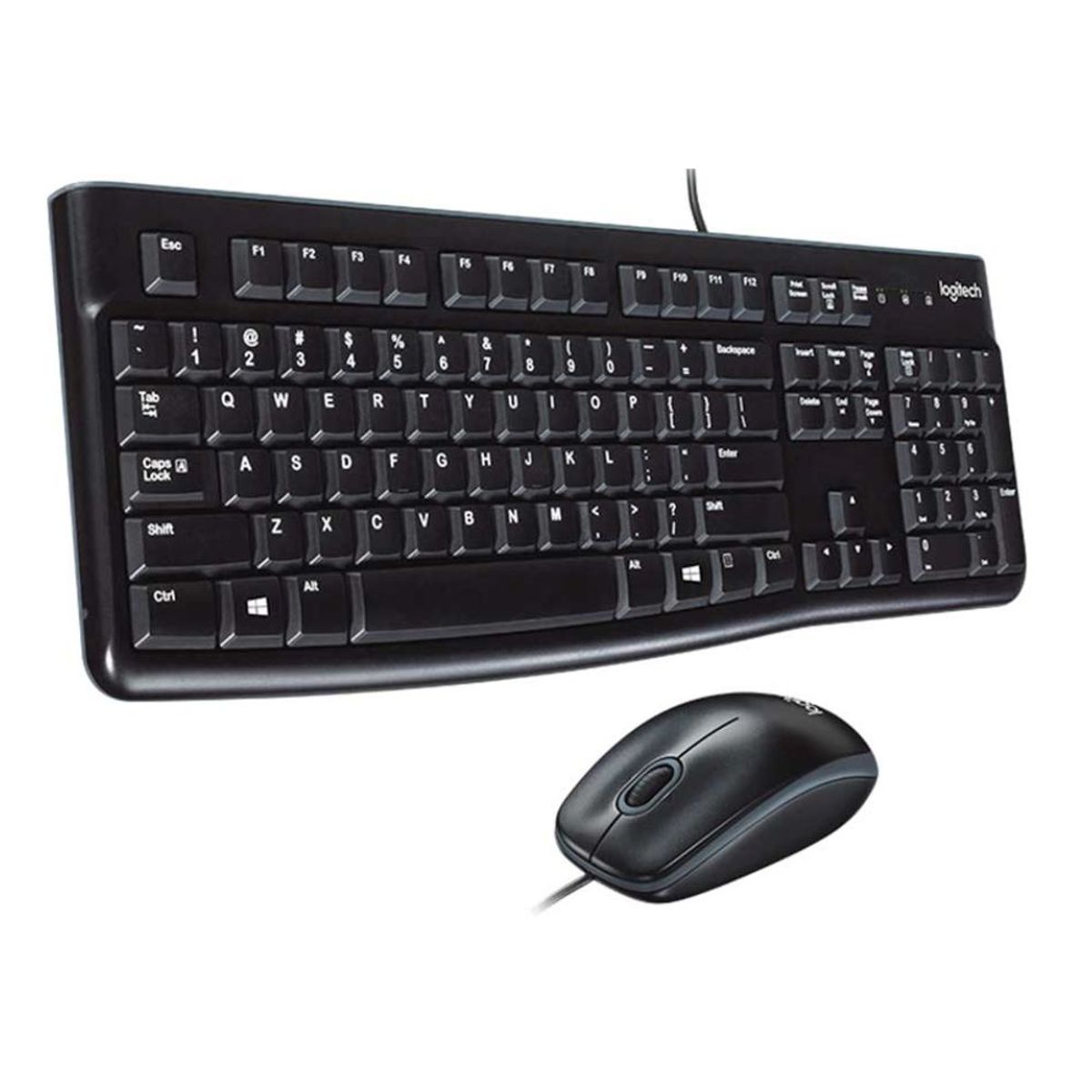 LOGITECH - Logitech MK120 Combo Kit Teclado y Mouse Alámbrico USB - Negro