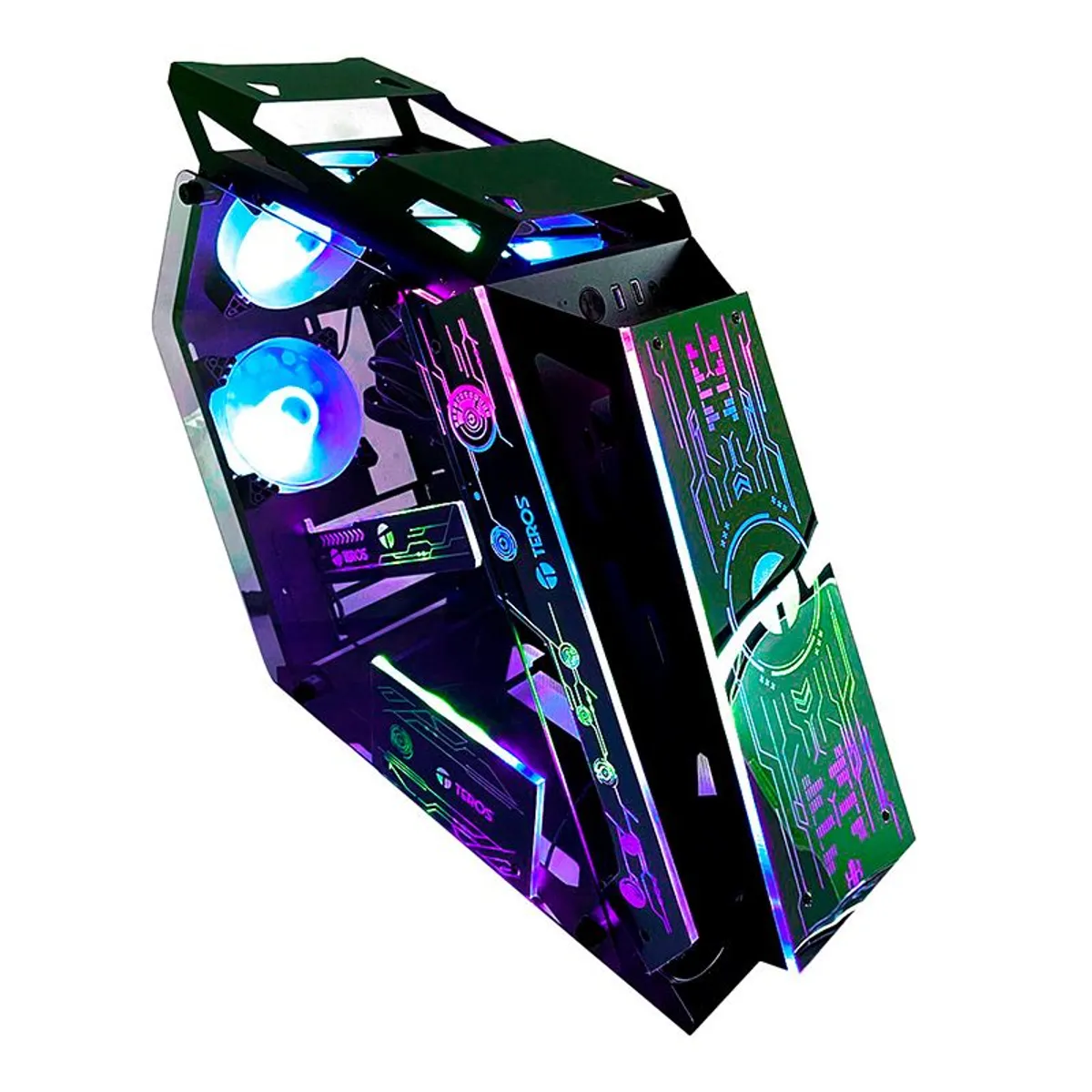 TEROS - CASE GAMER TEROS TE1163N  MICRO - ATX USB 3.0 Audio negro