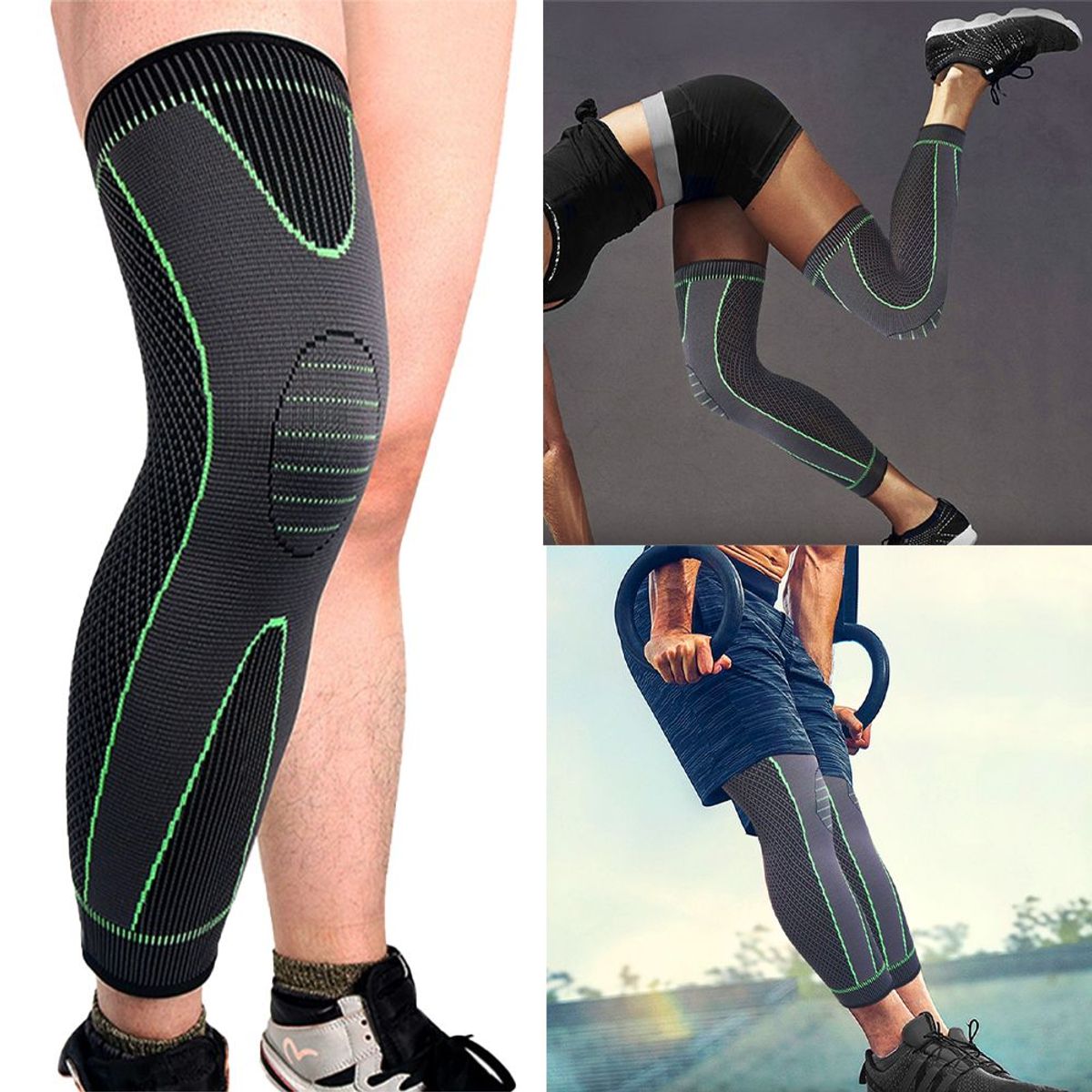 GENERICO - Rodillera Antideslizante Deportiva Pierna Completa Hombre Mujer