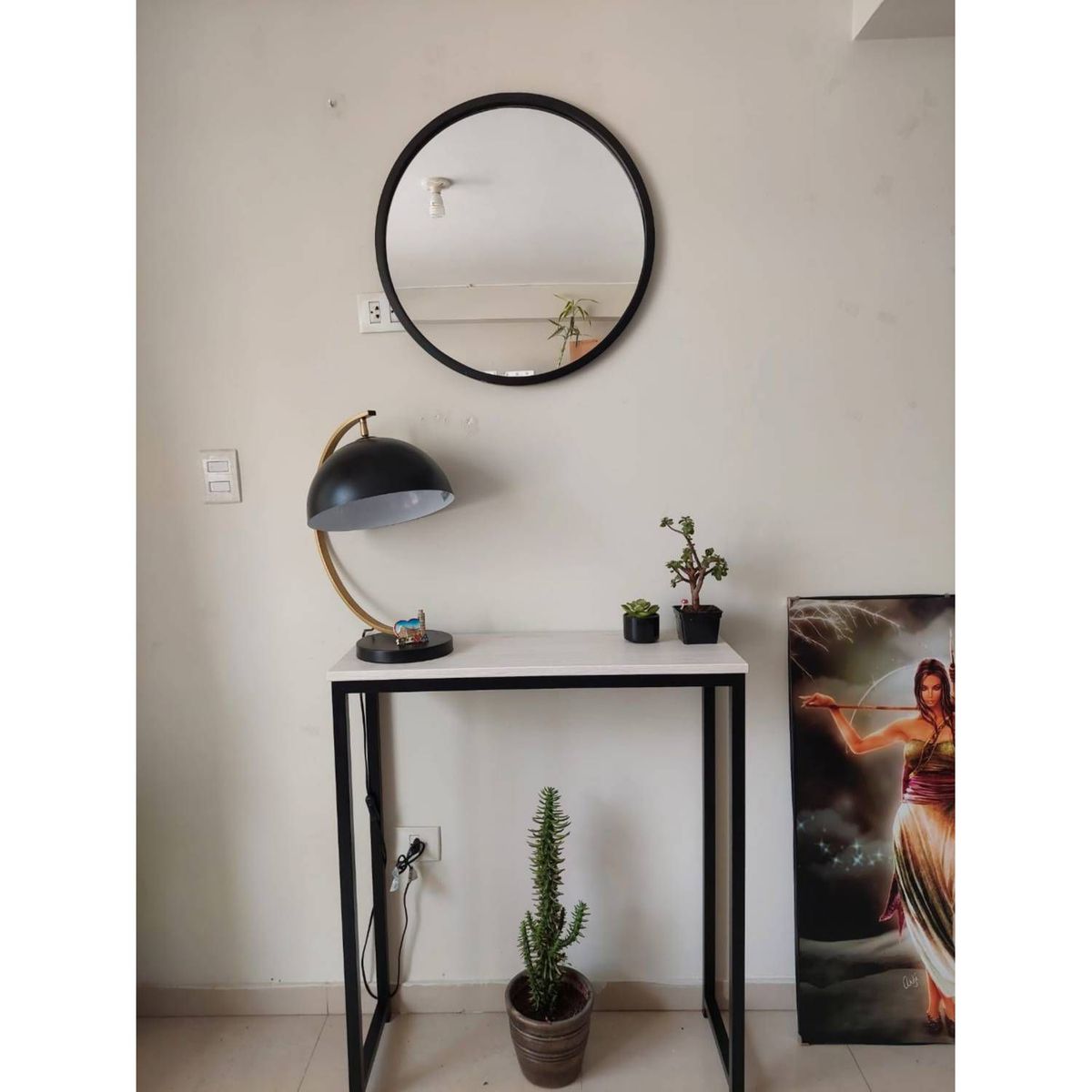 GENERICO - Pack (Recibidor niebla y espejo decorativo 60 cm)