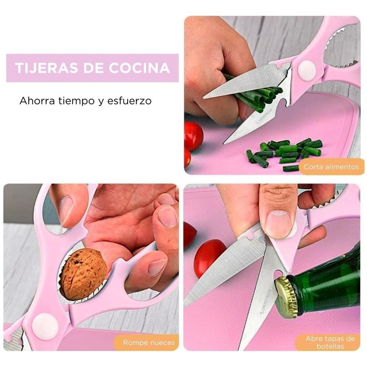 MINARI - Set Tabla de Picar Y Cuchillo Y Pelador Y Tijera para Cocina RS C51