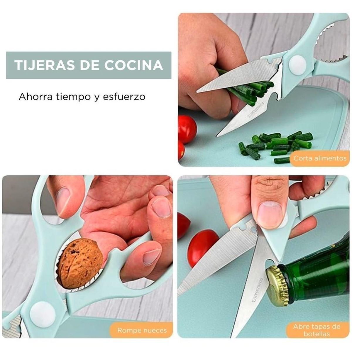 MINARI - Set Tabla de Picar Y Cuchillo Y Pelador Y Tijera para Cocina CL C51