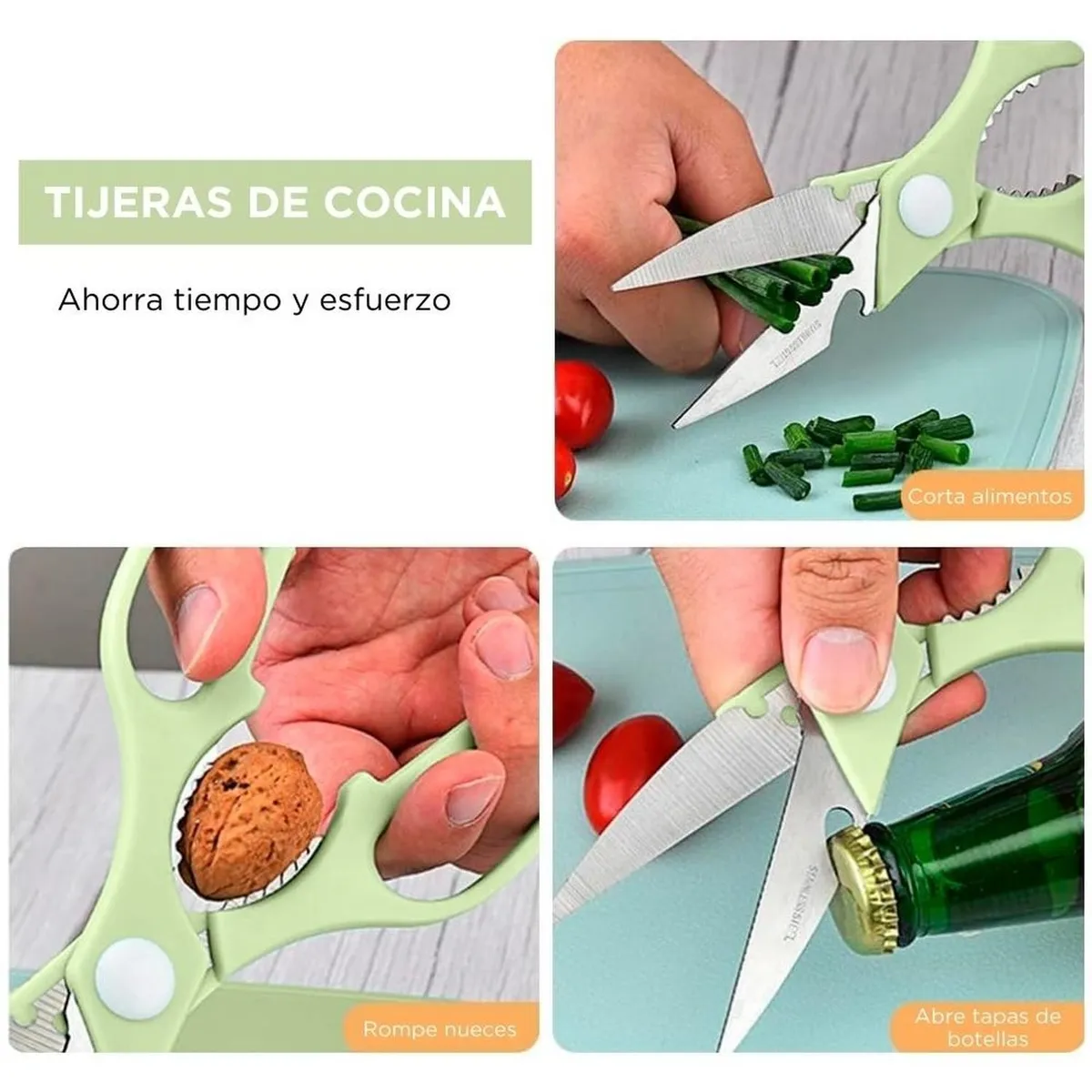 MINARI - Set Tabla de Picar Y Cuchillo Y Pelador Y Tijera para Cocina VD C51