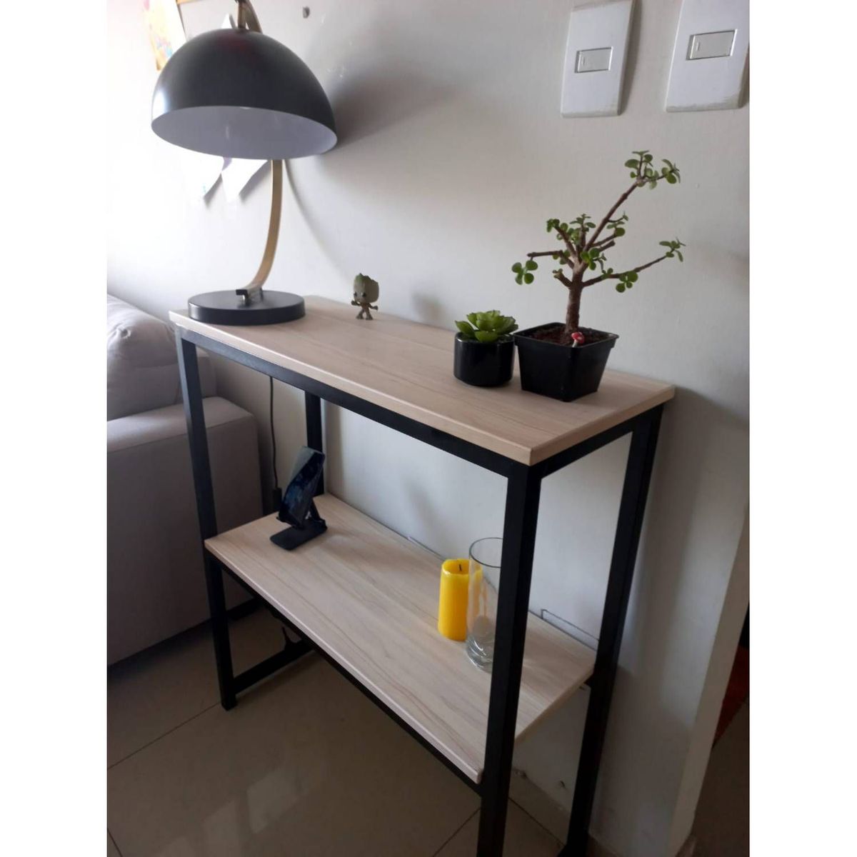 GENERICO - Recibidor industrial color manzano doble nivel