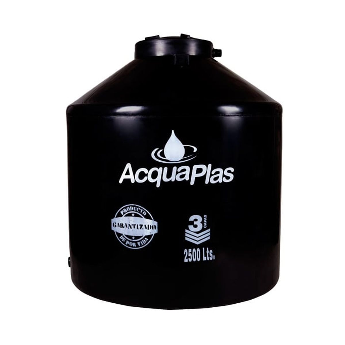 ACQUAPLAS - TANQUE PARA AGUA  ACQUAPLAS 2500 L NEGRO + ACCESORIOS
